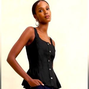 NWT BANANA REPUBLIC TWILL BUTTON BUSTIER TOP